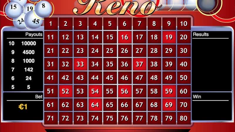 The game draws 20 numbers randomly